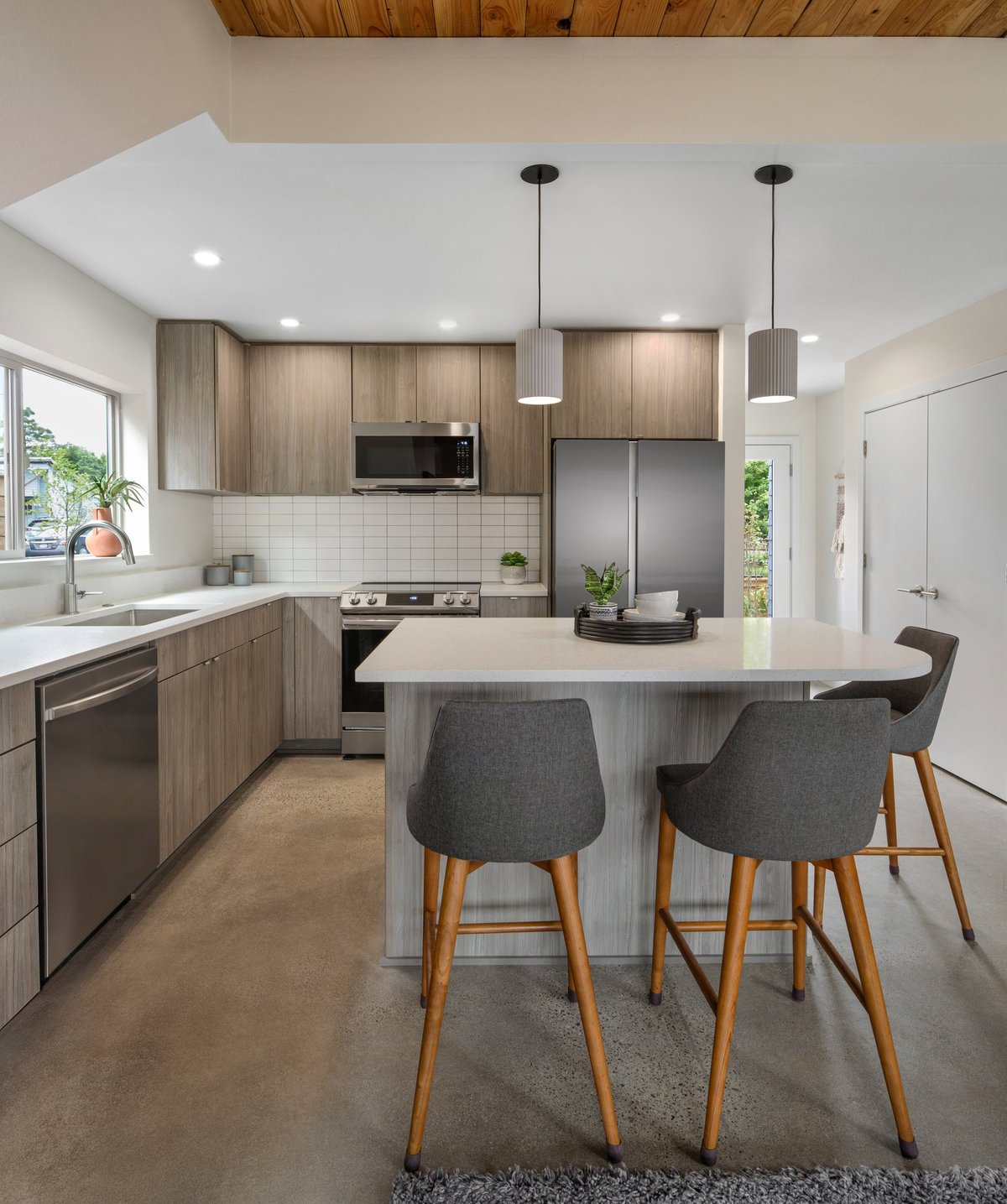 Recently completed home interior after roofing and renovation work
